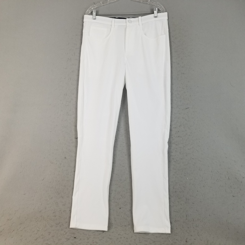 Chaps Golf Pants Mens 32 White Performance Dri-Fit Lightweight Straight Leg